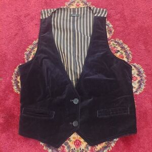 J. Crew Black Velvet Tank Top